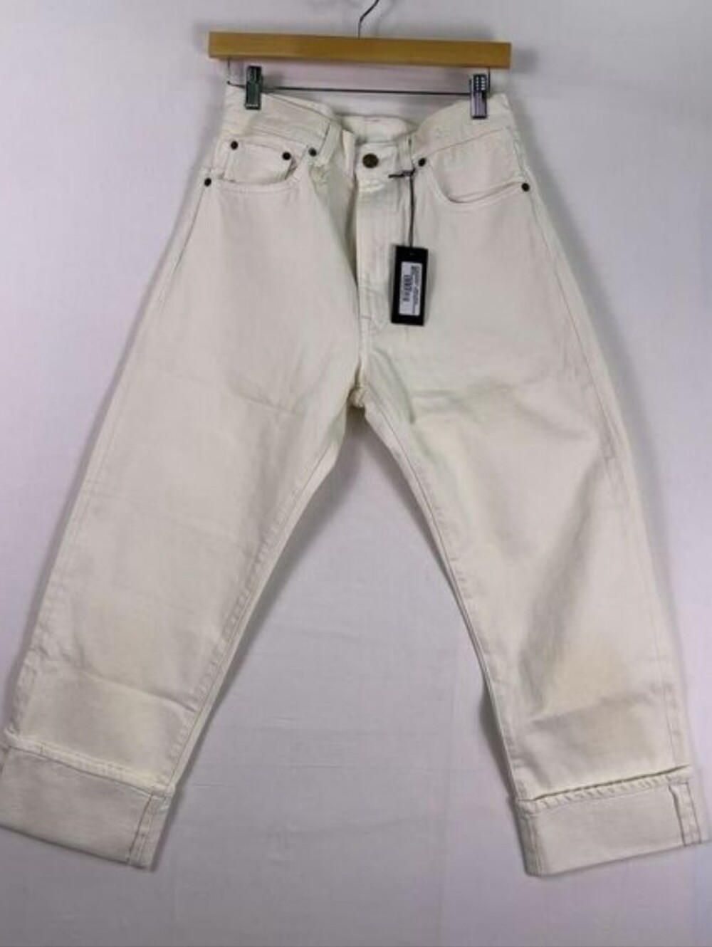 R13 WHITE Cuffed X Boyfriend Jeans